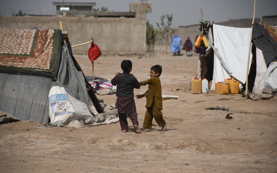 Approximately 20,000 Afghans displaced from their drought-ravaged farms in Ghor, Baghis and Faryab provinces fled to camps on the outskirts of Herat in the last month, where they await national and international aid.