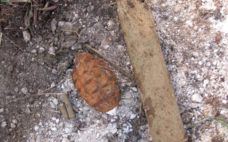 At the site where several sets of human remains were found on the western Pacific island of Saipan in November 2015, Kuentai-USA also unearthed unspent American ammunition and pineapple grenades.