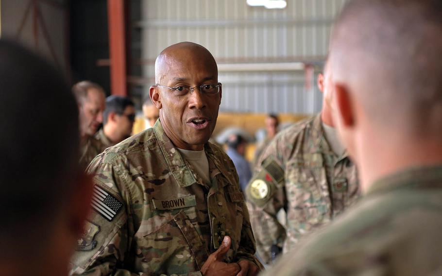 Air Force Gen. Charles Brown Jr. assumed command of Pacific Air Forces during a ceremony at Joint Base Pearl Harbor-Hickam, Hawaii, Thursday, July 26, 2018, shortly after receiving his fourth star.