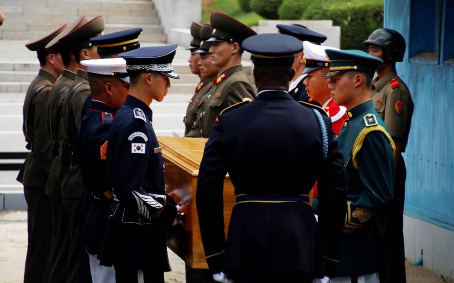 US-led command hands over remains of North Korean soldier | Stars and ...