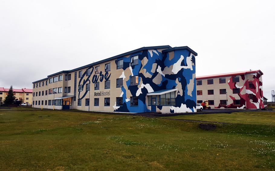 The outside of the Base Hotel and Hostel, which used to function as U.S. Navy barracks, in Keflavik, Iceland, Tuesday, August 15, 2018. 