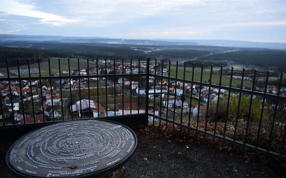 A view at the top of the volcano in Parkstein, Germany.