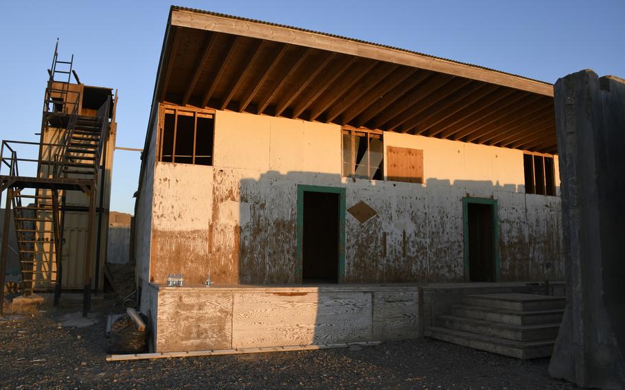 This dilapidated building at Camp Dahlke West in Afghanistan will soon be renovated into an office. The base has rapidly expanded in both population and infrastructure in the last year.