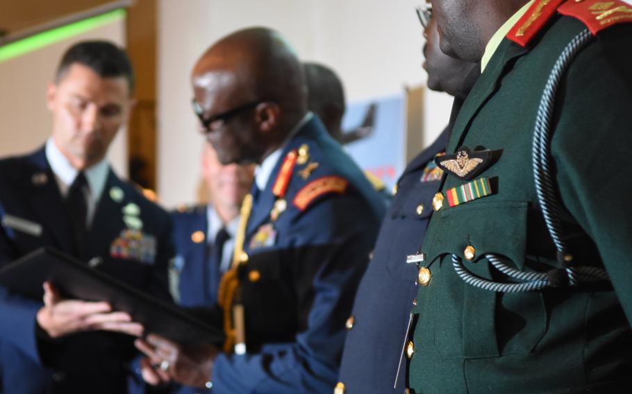 African air chiefs wait to sign the charter for the fledgling Association of Africa Air Forces during a symposium in Marrakech, Morocco this fall. The association is a unique, nonpolitical group in Africa that is striving to improve and support air operations across the continent.