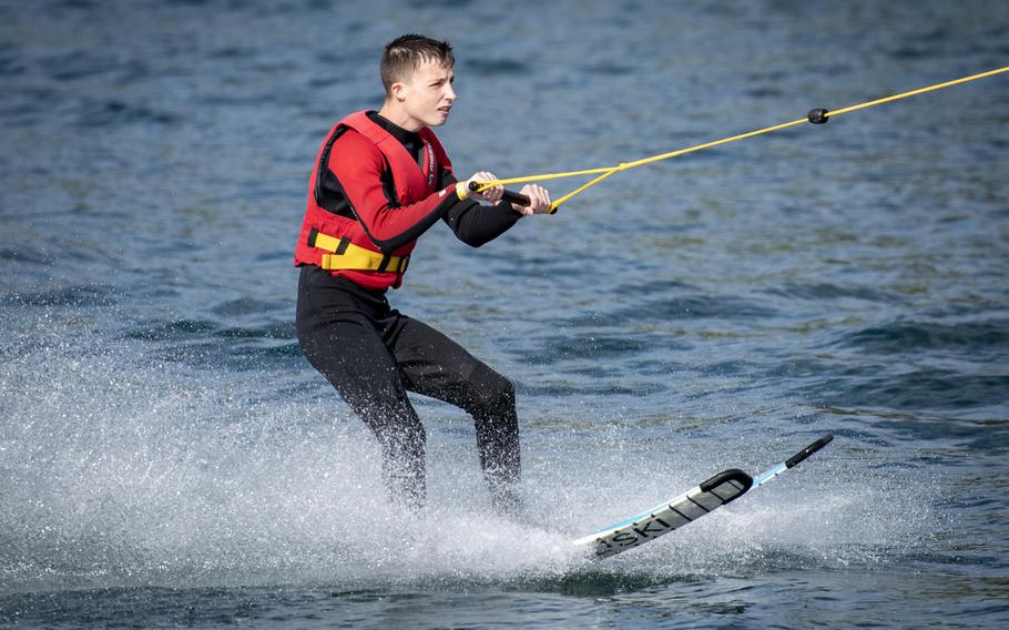 Gavin Kisby, a student at Stuttgart High School and an Eagle Scout, earned all 137 merit badges offered by the Boy Scouts. He received his final badge earlier this year after water skiing around St. Leoner Lake near Heidelberg.