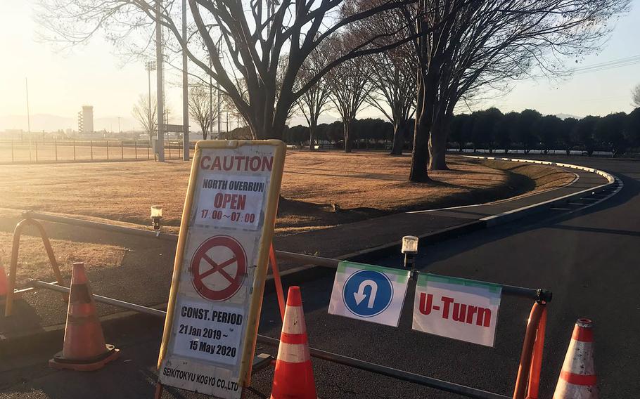 Roadwork at Yokota Air Base, Japan, aims to allow drivers to cross the base's runway without stopping for incoming or outgoing aircraft, Air Force officials said.