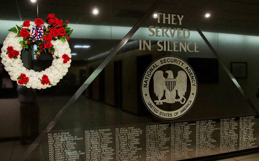 The National Security Agency's Central Security Service Cryptologic Memorial Wall honors and remembers military and civilian cryptologists who were killed in the line of duty since World War II.