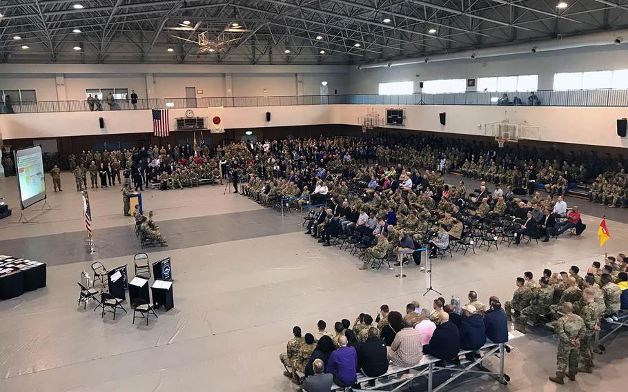 Soldiers, civilian workers and family members voiced housing concerns at Camp Zama, Japan, to U.S. Army Maj. Gen. Viet Luong on Wednesday, Feb. 27, 2019.