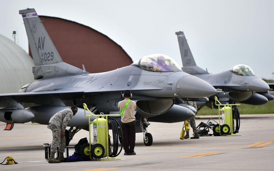 F-16s assigned to the 510th Fighter Squadron, 31st Fighter Wing, Aviano Air Base, Italy, arrived at Aviano's airfield, on Tuesday, April 30, 2019. The returning airmen were deployed to Afghanistan in support of Operation Freedom's Sentinel and NATO's Resolute Support mission, for about six months.