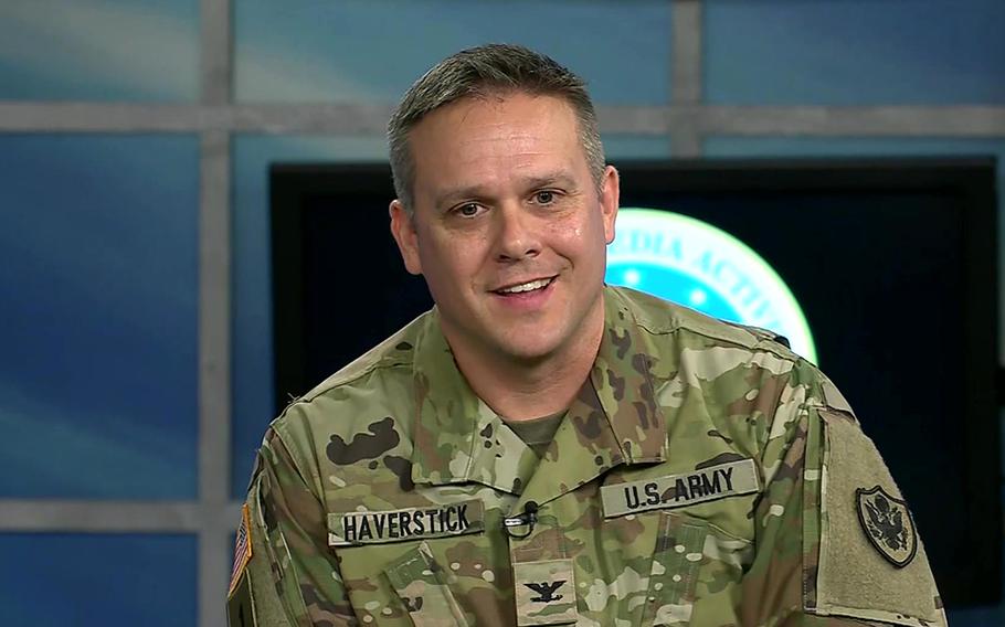 Army Col. Paul Haverstick, acting director of the Defense Media Activity at Fort Meade, Md.