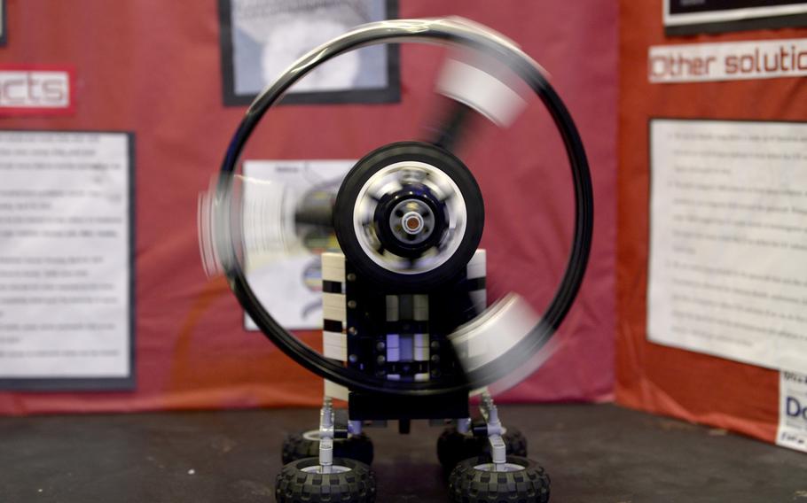 Team Dreadnaughts research project uses a spinning macrolattice ring, which in theory would protect astronauts from harmful ultraviolet radiation.