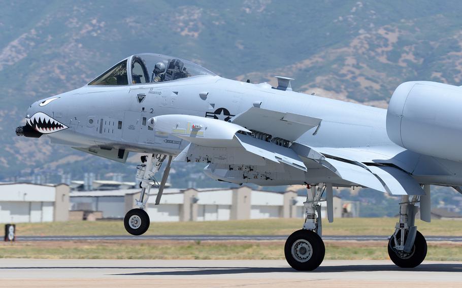 Lt. Col. Ryan Richardson, 514th Flight Test Squadron commander and A-10 test pilot, lands following a flight check on an A-10 Thunderbolt II at Hill Air Force Base, Utah, July 25, 2019. The aircraft was the last of 173 A-10s to receive new wings under the Enhanced Wing Assembly program.