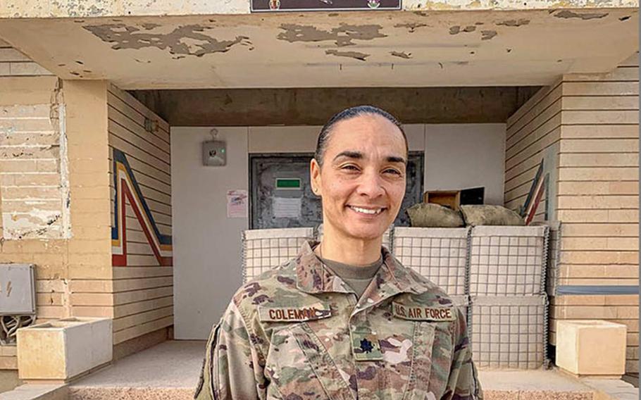 U.S. Air Force Lt. Col. Staci Coleman described in a report released on Tuesday, April 21, 2020 by the Air Force how Iranian missiles hit al Asad Air Base in Iraq during January ''with a force impossible to put into words.''