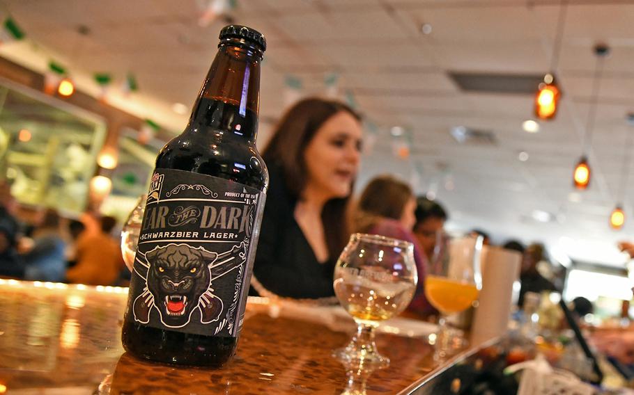 A bottle of Red River Brewing Company's Fear the Dark sits on the brewery bar in Shreveport, La., March 16, 2019. Open source researchers with the group Bellingcat used a beer app called Untappd to find details about users from the military and intelligence communities, said a report released Monday, May 18, 2020.