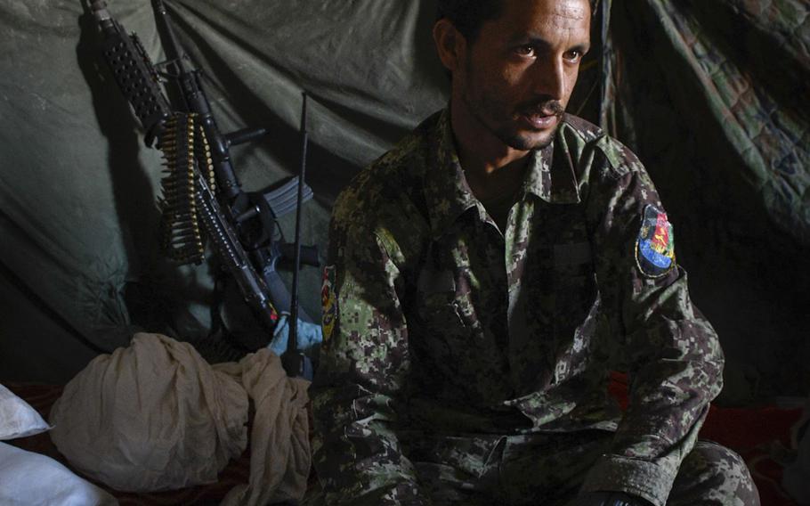 Lt. Rahmatullah Zaheer, a member of the Afghan National Army's Territorial Force, said on May 10, 2020 that he joined because he wanted to protect his home in Nangarhar province.