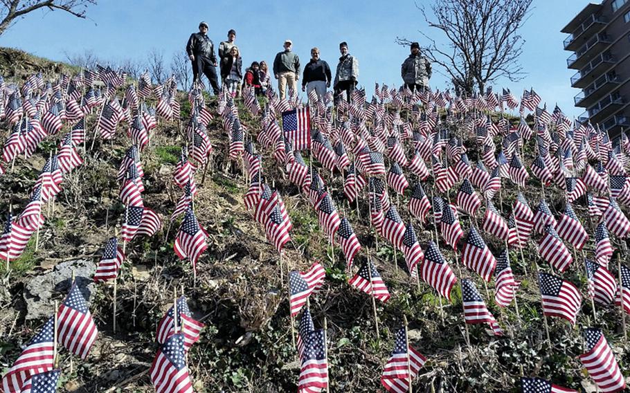 A display of 660 flags meant to raise awareness about veteran suicide in Tuxedo Park, N.C., in 2017. The ''Flags for Forgotten Soldiers'' initiative was a brainchild of Howard Berry, a Cincinnati, Ohio man who lost his son, Army Staff Sgt. Joshua Berry, to suicide. Berry died last month after a battle with cancer.