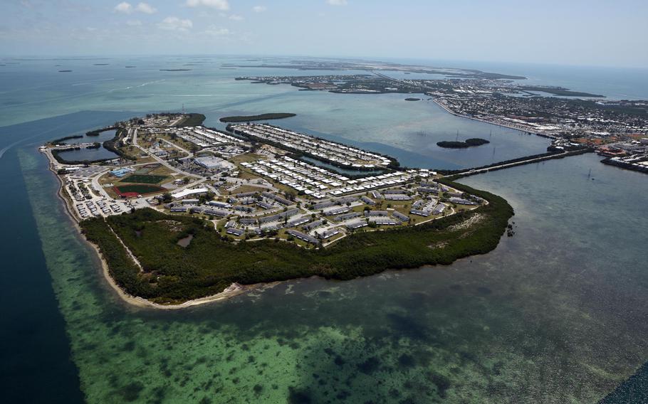 Aerial photo of Naval Air Station Key West???s Sigsbee Park Annex. Sgt. 1st Class Hector Delgado Ortiz, a logistics soldier based at Fort Bragg, N.C., was on temporary duty  to the Special Forces Underwater Operations School at the Florida base when he was killed in a vehicle accident on Sept. 14, 2020.