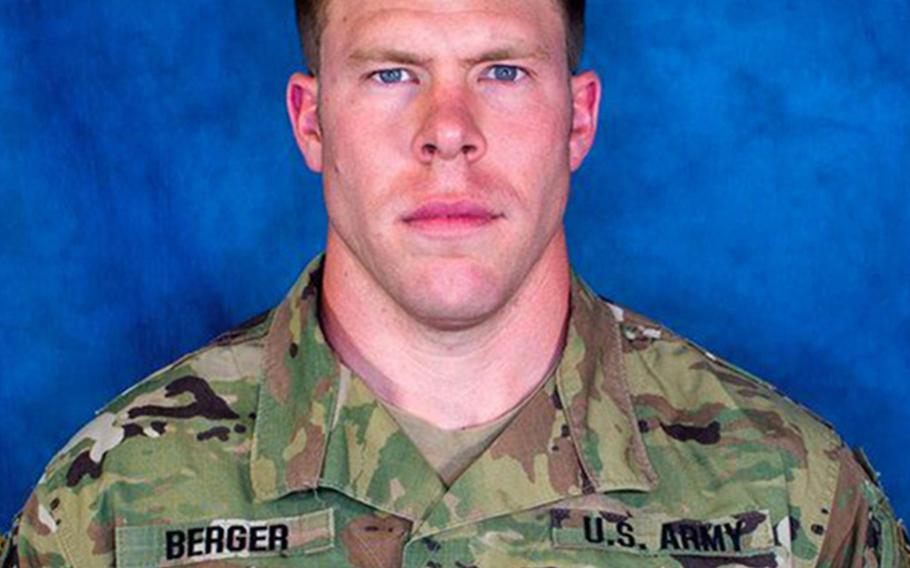 Sgt.1st Class Alexander Berger of 2nd Battalion, 10th Special Forces Group, U.S. Army Special Operations Command out of Fort Carson, Colo., was named best NCO in the Army's Best Warrior competition, which as held remotely this year because of the coronavirus..