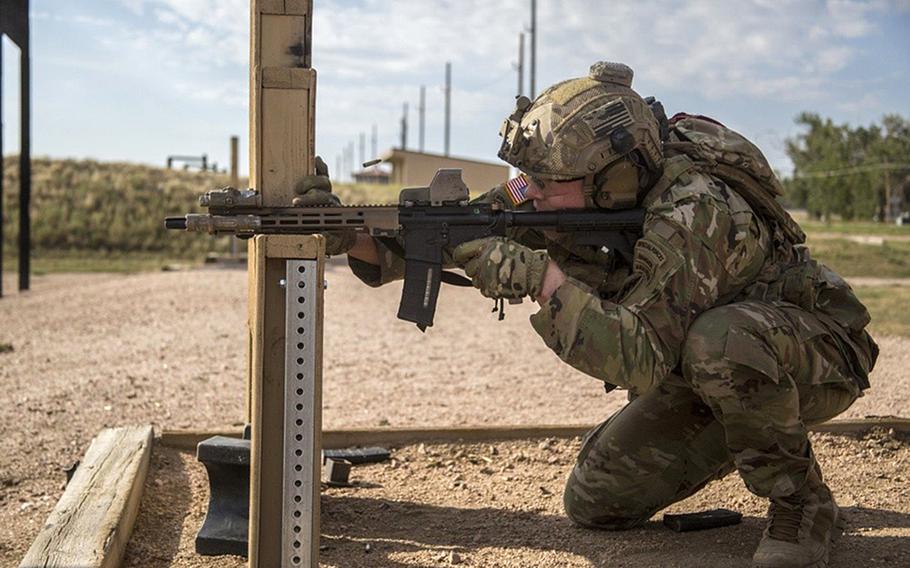 Sgt. 1st Class Alexander Berger, assigned to the 10th Special Forces Group (Airborne), competes in the 2020 Best Warrior competition. Berger was named best NCO in the competition, which was held remotely this year because of the coronavirus.