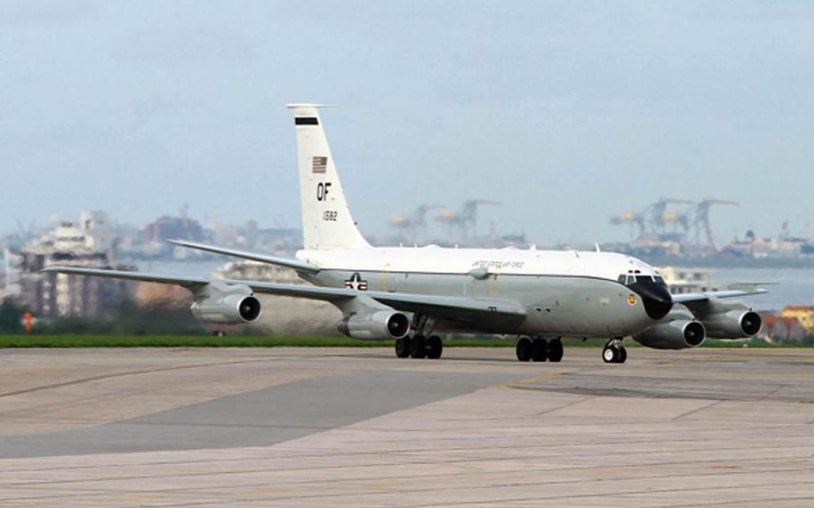 An Air Force WC-135 Constant Phoenix, which is commonly referred to as a nuke-sniffer, arrived at Kadena Air Base, Japan, Sept. 5, 2017, days after North Korea's sixth and most powerful nuclear test.