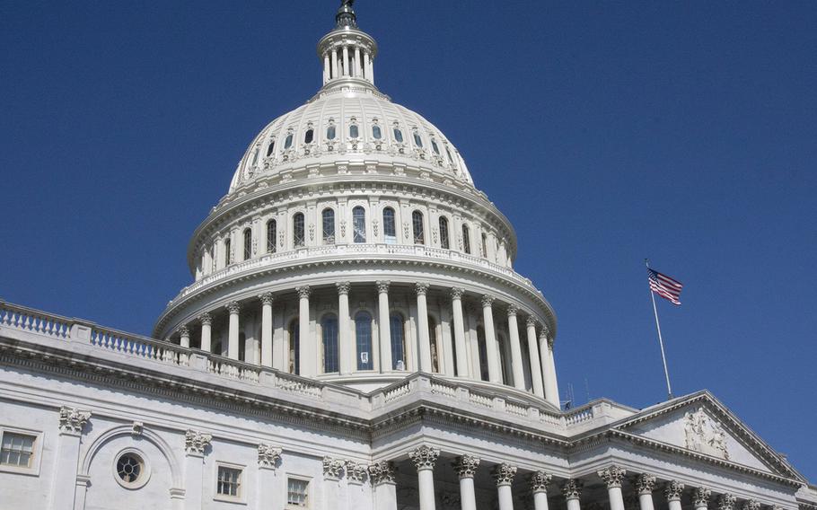 The newly-refurbished U.S. Capitol dome.