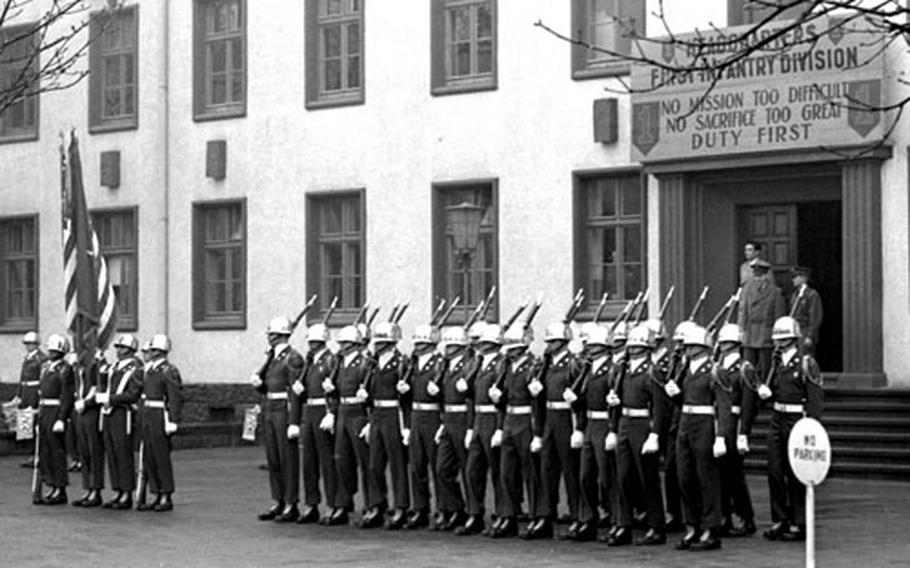 The honor guard for Gen. Eisenhower at Darmstadt.