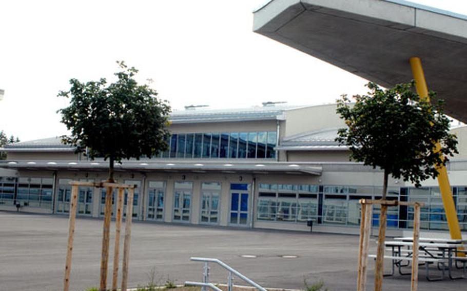 The new Netzaberg Middle School features a large courtyard where students will take recess.