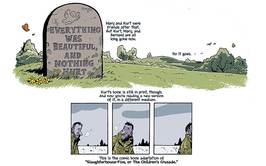 A preview panel from the graphic novel adaption of ''Slaughterhouse-Five'' by Kurt Vonnegut, which is scheduled to be released in September of 2020.