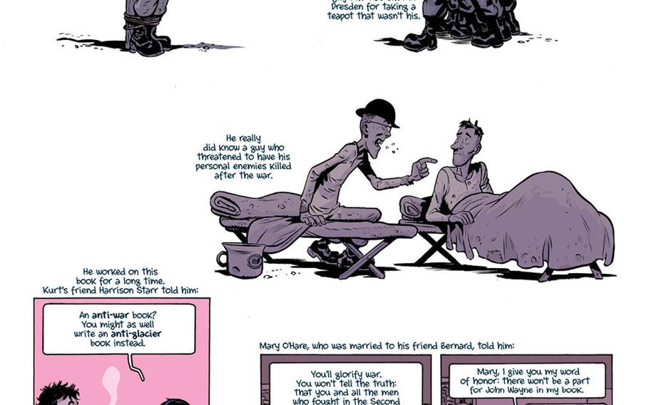 A preview panel from the graphic novel adaption of ''Slaughterhouse-Five'' by Kurt Vonnegut, which is scheduled to be released in September of 2020.