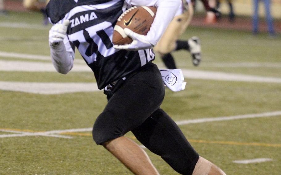 Luke Singer led Zama with 93 receiving yards.