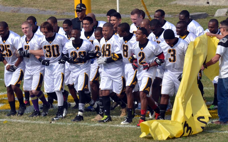 Navy Tops Army In Okinawa Flag Football Game Stars And Stripes