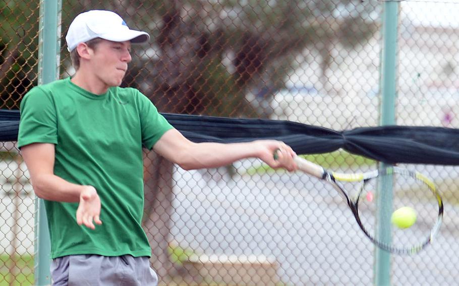 Kubasaki senior Aden Leggio had improved his doubles game during the offseason, teammate Kai Grubbs said, which would have made the upcoming Okinawa tennis season "way better" than with just singles.