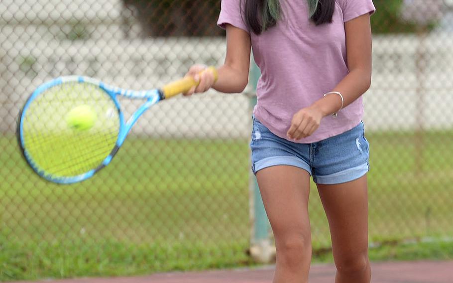 Knowing that a snap back to Health Protecton Condition C could make all the athletics go away, Kubasaki's No. 1 girls singles tennis seed Natalie Oboza said she's not taking anything for granted.