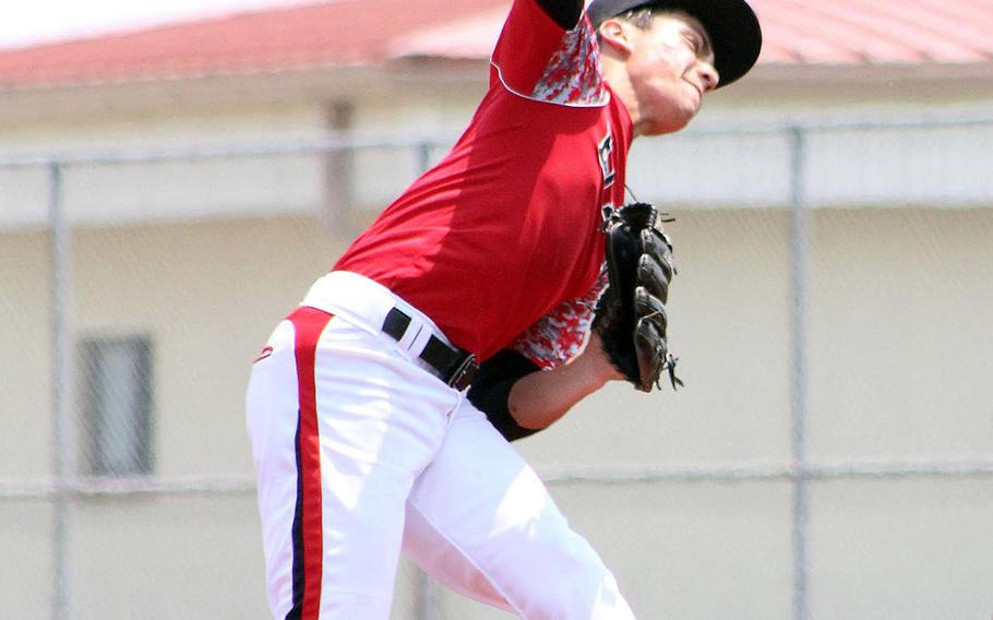 E.J. King's Leo Schinker took the loss in the Division II baseball final; he had the lone hit for the Cobras in a 10-0 loss to Yokota. Schinker was 3-2 with two saves overall during the season.