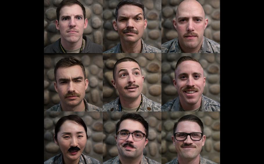 Airmen from the 8th Fighter Wing in South Korea celebrate a legendary former commander every March by growing "Robin Olds mustaches," named after the famed fighter ace and his signature facial hair.