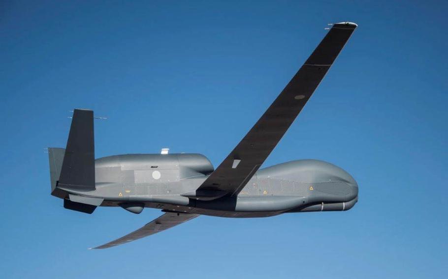 First of Japan’s Global Hawk surveillance drones takes its inaugural ...