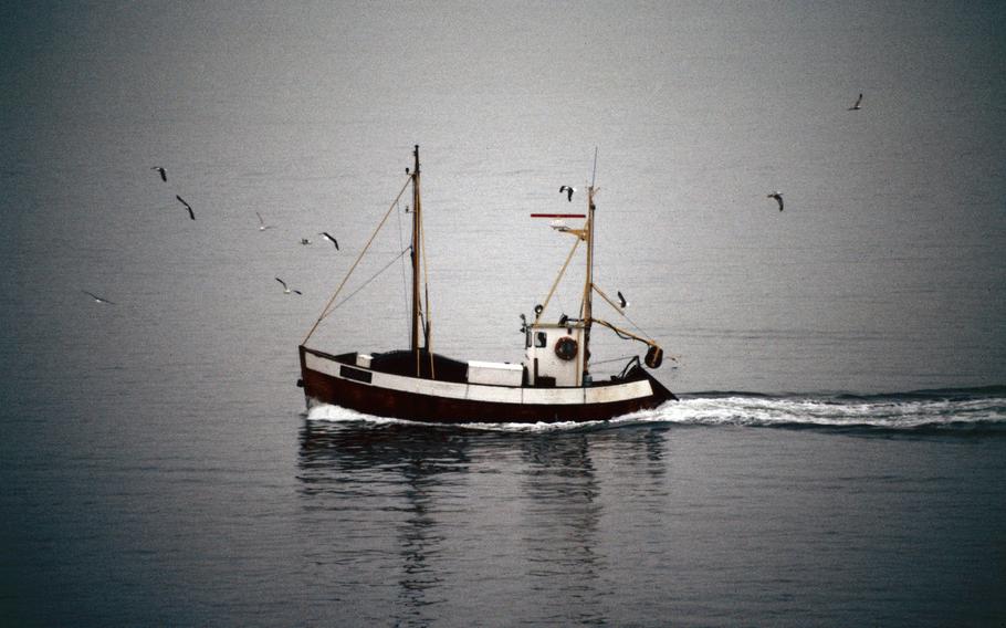 A fishing boat in the Oslo fjord in Norway. 