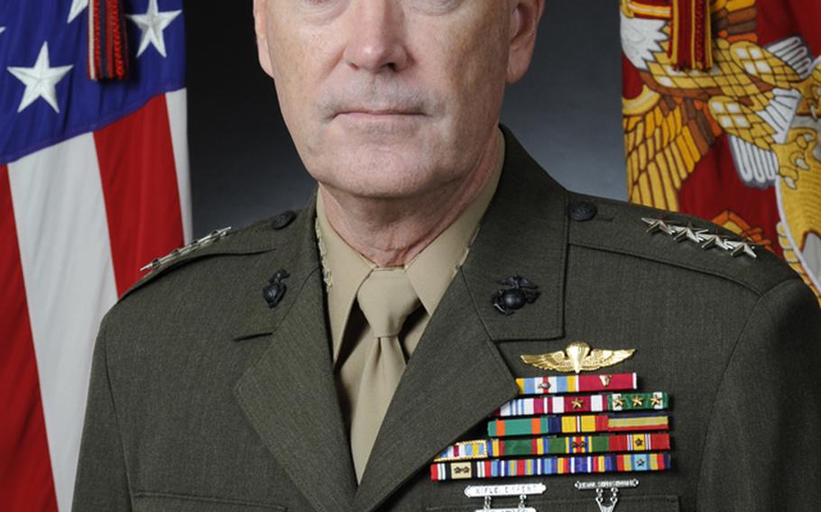 Gen. Joseph F. Dunford Jr., assistant commandant of the Marine Corps