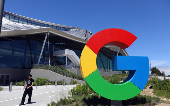 The exterior of the new Google Bay View campus on May 16, 2022, in Mountain View, California. 