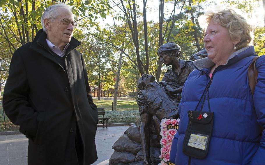 John Black and Loretta Aiken at the Vietnam Women’s Memorial in Washington, D.C., on Veterans Day, November 11, 2016.