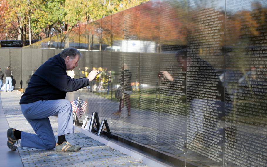 Veterans Day at the Vietnam Wall on Nov. 11, 2016.