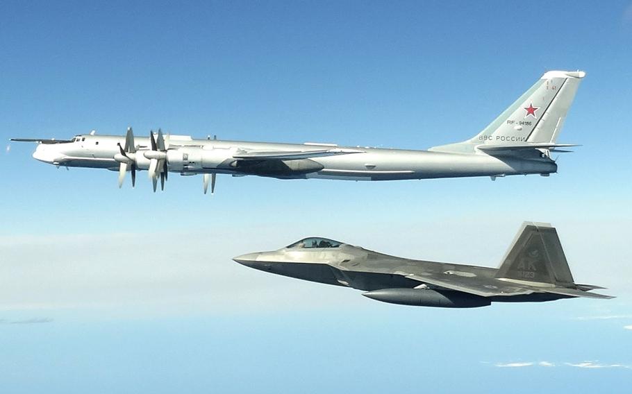 F-22s intercept Russian bombers off Alaska's coast for second straight week