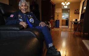 Pearl Harbor Navy veteran Bob Fernandez is photographed at his home.