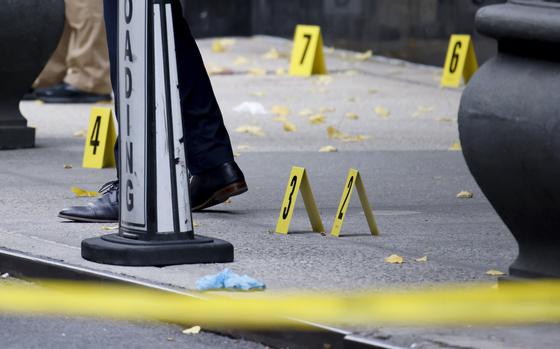 Police at crime scene in New York.