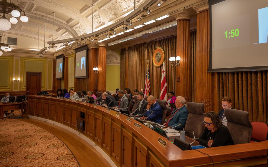 The D.C. Council took its first vote on a public safety bill Tuesday. The final vote will take place in several weeks. 