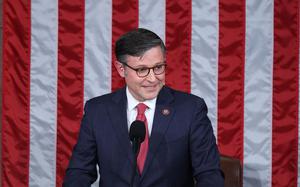 House Speaker speaks after his election at the U.S. Capitol.