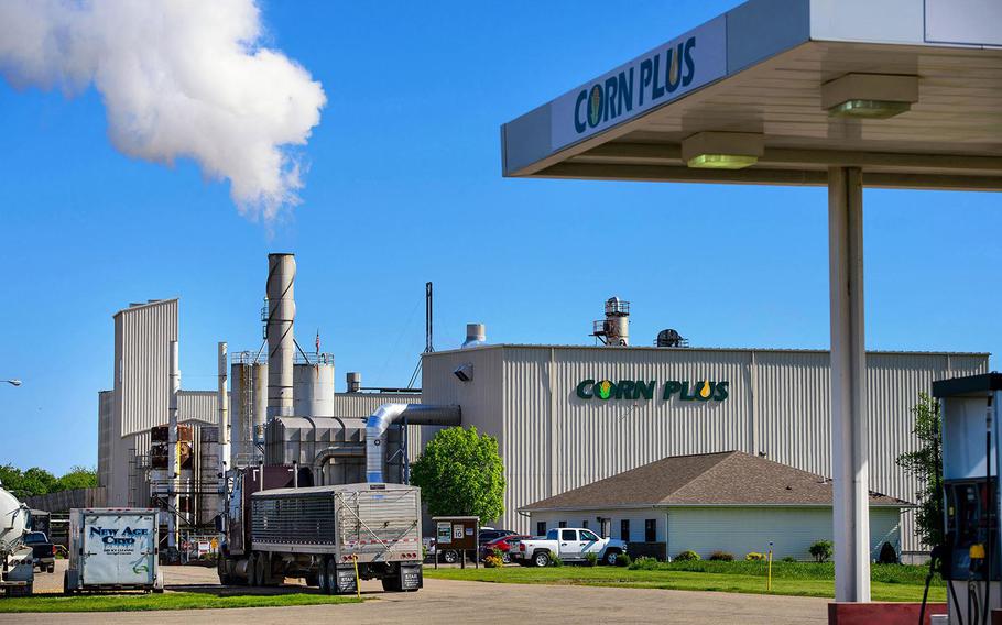 A file image of the Corn Plus ethanol plant on May 22, 2015, in Winnebago, Minnesota. 