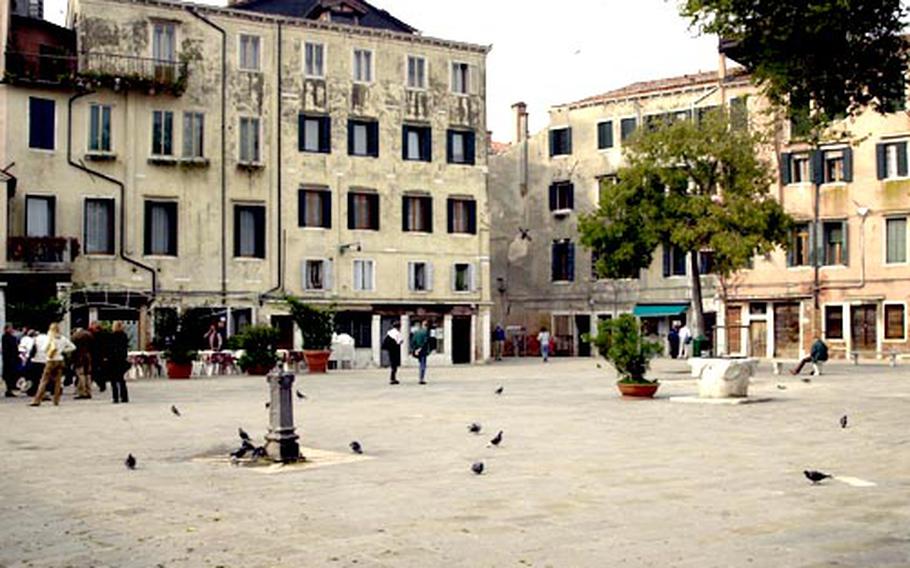 The Campo Ghetto Nuovo, the heart of the Venice ghetto.