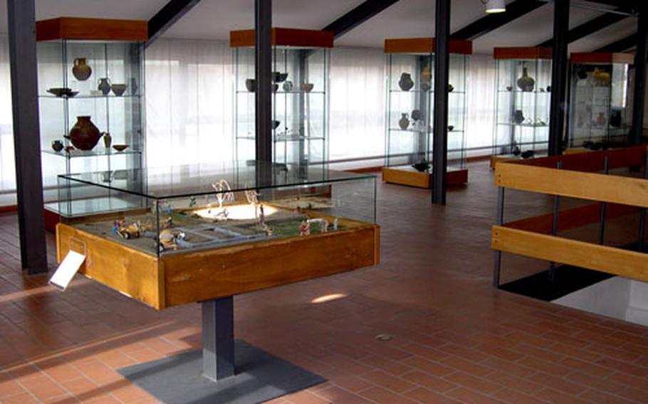 The second floor of the museum is where dozens of items found on the Gricignano support site housing area are displayed.