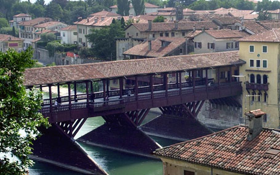 First built in the 13th century, the famed covered bridge at Bassano del Grappa, Italy, has been rebuilt many times. This reconstruction uses Andrea Palladio’s 16th-century design.